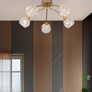 Lustra aplicata 5 becuri metal auriu Astral 625645 universul-luminii.ro