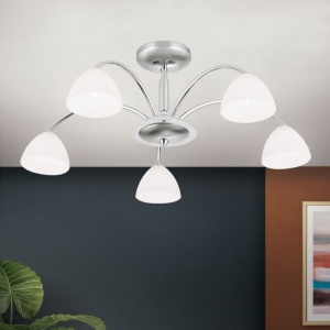 Lustra aplicata 5 brate elegant design modern OPALDESIGN, satin - Img 3