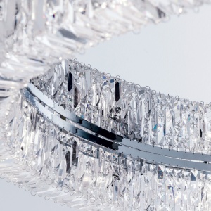 Lustra aplicata cristal Schöler XXL design modern de lux Ring 107cm chrome plated 198535 universul-luminii.ro