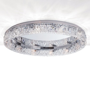 Lustra aplicata cristal Schöler XXL design modern de lux Ring 107cm chrome plated 95845 universul-luminii.ro