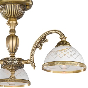 Lustra aplicata cu 3 brate clasic design italian din alama, sticla 7002 RA-PL. 7022/3 102175 universul-luminii.ro