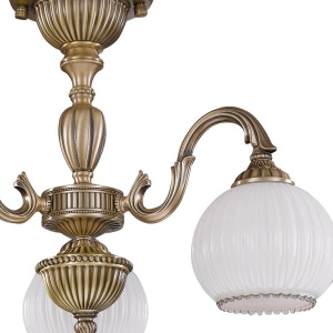 Lustra aplicata cu 3 brate clasic design italian din alama, sticla 9200 RA-PL. 9220/3 102415 universul-luminii.ro