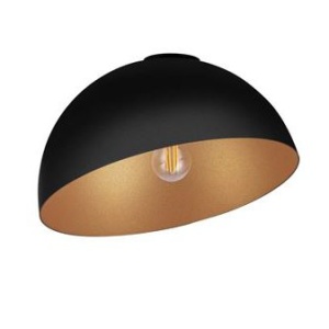 Lustra aplicata design decorativ GEA negru/auriu D-29cm - Img 1