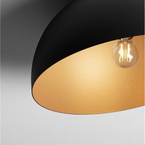 Lustra aplicata design decorativ GEA negru/auriu D-40cm - Img 6