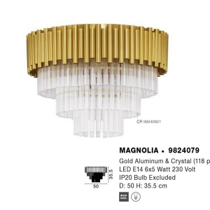 Lustra aplicata design elegant MAGNOLIA aurie 137645 universul-luminii.ro
