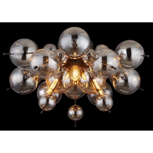 Lustra aplicata design modern UDO 3L negru/fumuriu - Img 3