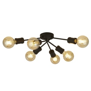 Lustra aplicata design vintage cu 6 spoturi directionabile Dance