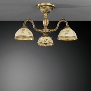 Lustra aplicata din alama cu sticla decorata design italian III 6208 101765 universul-luminii.ro