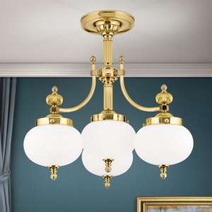 Lustra aplicata eleganta stil clasic Nostalgie 4L alama lucios/opal 241525 universul-luminii.ro