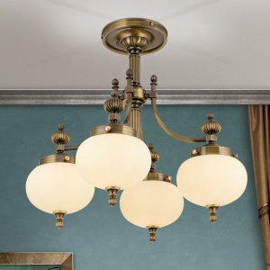 Lustra aplicata eleganta stil clasic Nostalgie 4L patina/ champagne 163665 universul-luminii.ro