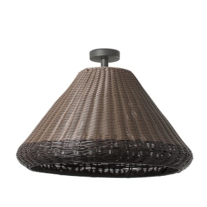 Lustra aplicata exterior IP54 din ratan sintetic maro SAIGON OUT W70 S
