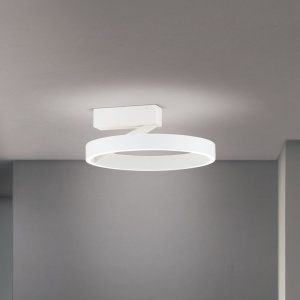 Lustra aplicata LED circulara KOLK alb 40cm