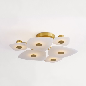 Lustra aplicata LED design LUX, Alabastru, Holmdel - Img 2