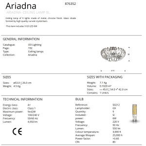 Lustra aplicata moderna design elegant 53cm ARIADNA SV-876352 - Img 4