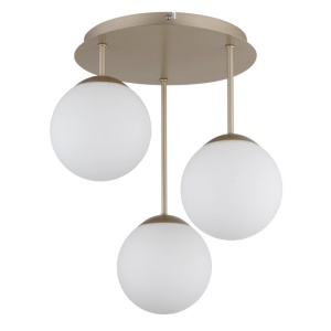 Lustra aplicata moderna HARMON 3L sampanie/alb