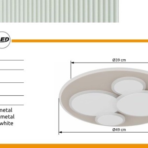 Lustra aplicata tavan design circular LED MONTY - Img 8