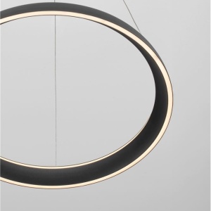 Lustra circulara aluminiu negru LED CCT OVIA 60cm, 6, universul-luminii.ro