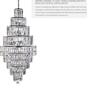 Lustra cristal casa scarii design LUX Empire 13L 1500CC SRT 173775 universul-luminii.ro
