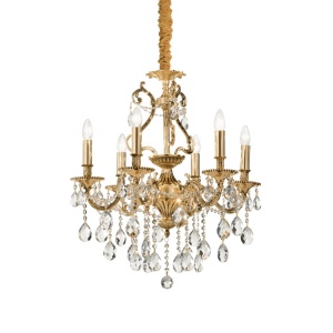 Lustra cristal Venezian diam. 62cm GIOCONDA SP6 oro 060507