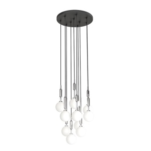 Lustra cu 10 pendule pentru tavane inalte, hol, casa scarii Ero X crom 40 - Img 3
