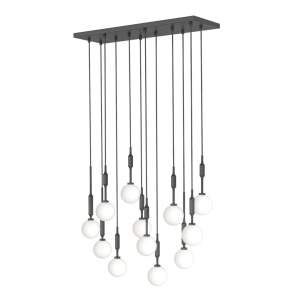 Lustra cu 12 pendule Ero XII Negru 80x25 - Img 4