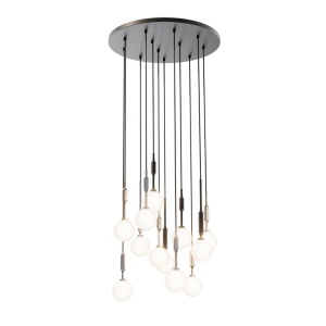 Lustra cu 12 pendule pentru tavane inalte, hol, casa scarii Ero XII multicolor 60