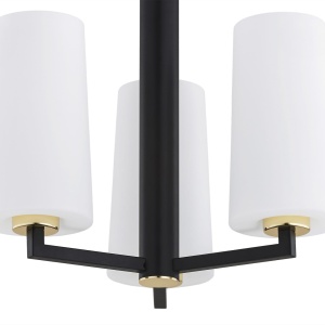 Lustra cu 3 brate design modern CAMELOT PLUS negru 107985 universul-luminii.ro