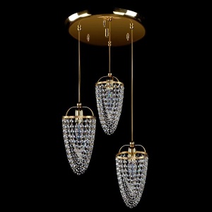 Lustra cu 3 pendule Cristal Bohemia Exclusive SMALL GAME 03-03 - Img 1