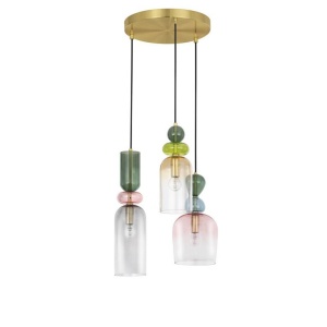 Lustra cu 3 Pendule design decorativ modern MURANO