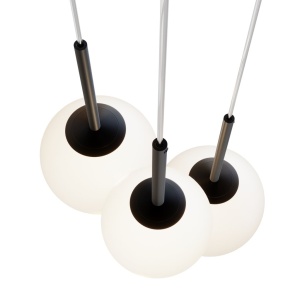 Lustra cu 3 pendule design modern Basic form negru 118725 universul-luminii.ro