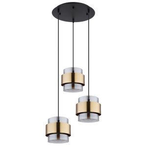 Lustra cu 3 pendule design modern MILLEY negru, auriu 114005 universul-luminii.ro
