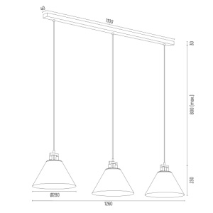 Lustra cu 3 pendule design modern ORTE sage 108065 universul-luminii.ro