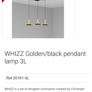 Lustra cu 3 Pendule design modern WHIZZ auriu/negru 91865 universul-luminii.ro