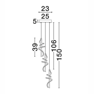 Lustra cu 3 pendule LED SOLINE - Img 7