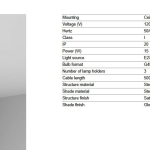 Lustra cu 3 pendule metal TATAWIN S orange - Img 4
