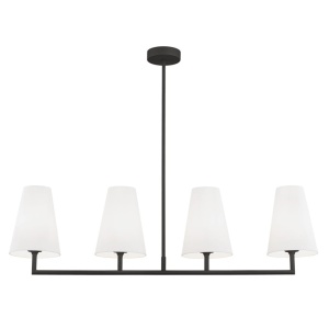 Lustra cu 4 brate design modern Safiano alb, negru