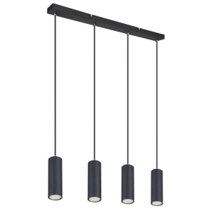 Lustra cu 4 pendule design modern ROBBY negru 114275 universul-luminii.ro