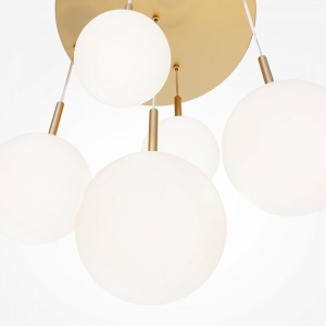 Lustra cu 5 pendule design modern Basic form auriu - Img 3