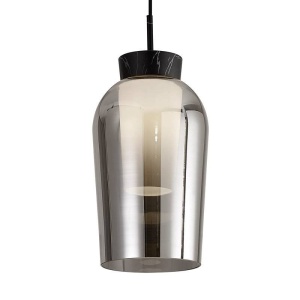Lustra cu 5 pendule design modern Nora negru/ marmura neagra 131445 universul-luminii.ro