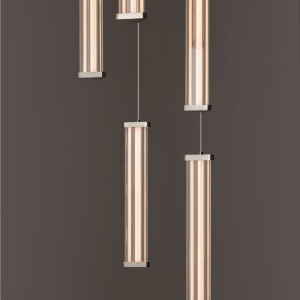 Lustra cu 5 pendule LED 2700K PHEME nickel satinat - Img 7