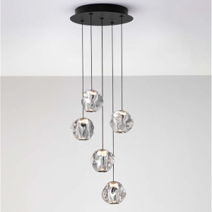 Lustra cu 5 pendule LED design modern IFOS - Img 3