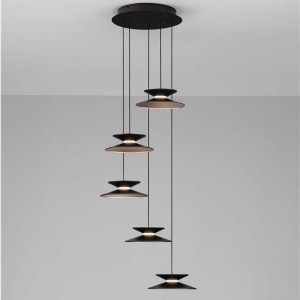 Lustra cu 5 pendule LED design modern Morfi 236755 universul-luminii.ro