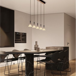 Lustra cu 5 pendule LED design modern PALUZ 232315 universul-luminii.ro