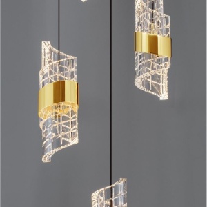 Lustra cu 5 pendule LED design modern Seneca 228375 universul-luminii.ro