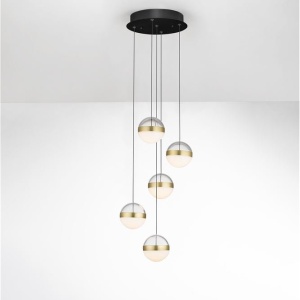 Lustra cu 5 Pendule LED stil modern ALAZ - Img 4