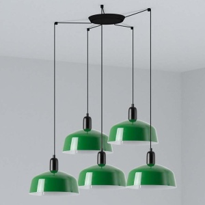 Lustra cu 5 pendule metal TATAWIN M verde