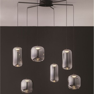 Lustra cu 6 pendule LED design modern AELIA 152295 universul-luminii.ro