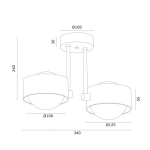 Lustra cu protectie IP44 Massimo Plus 146235 universul-luminii.ro
