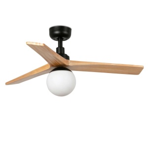 Lustra cu Ventilator aplicat tavan cu telecomanda KLIM S 92,5cm, negru/ pin