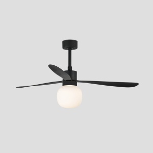 Lustra cu Ventilator si telecomanda AMELIA L BALL LED negru 217005 universul-luminii.ro